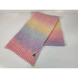 Juicy Couture Hombre Pastel Rainbow Knit Scarf 68x12 Soft